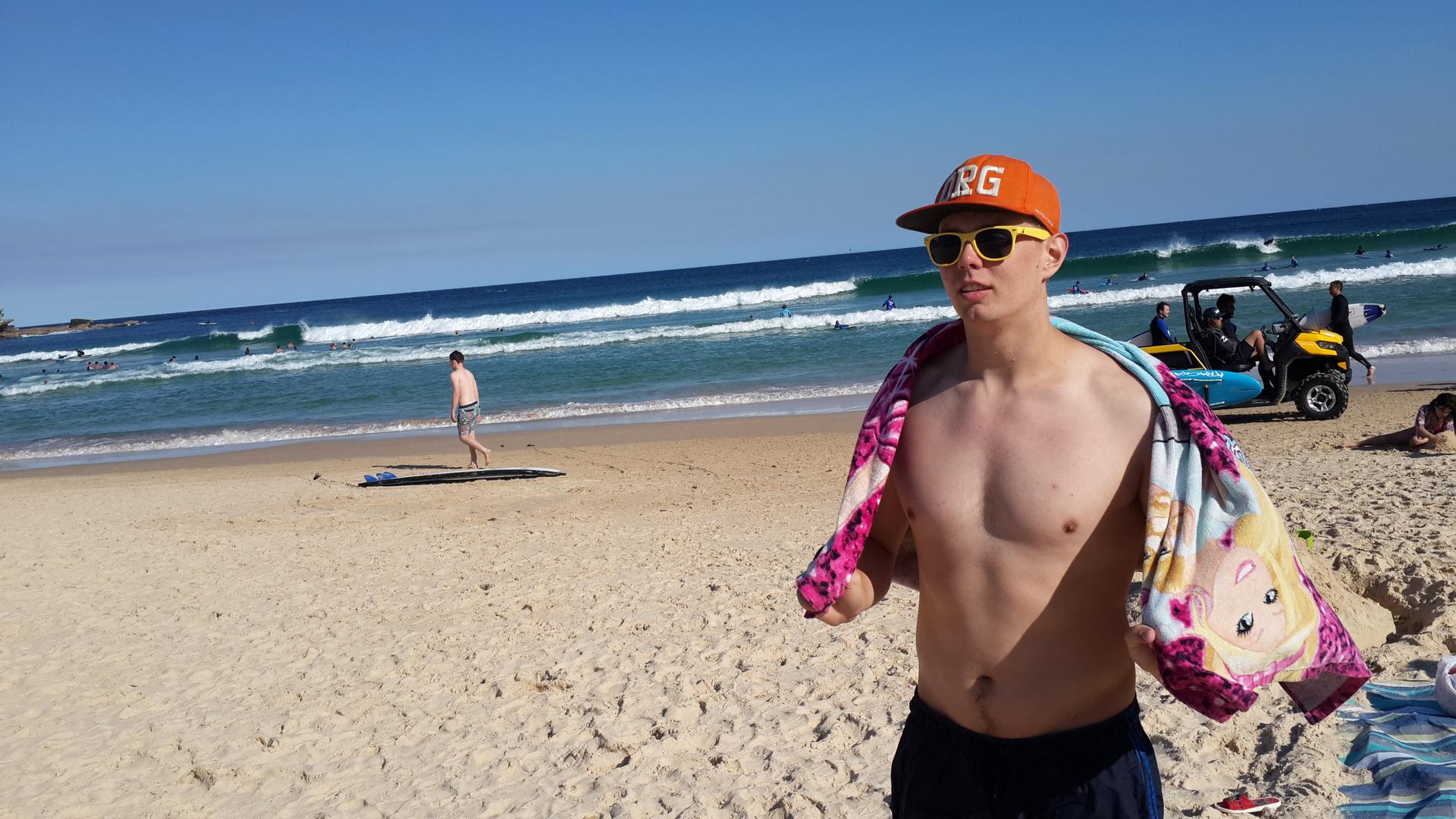 Day 21: The hottest guy in the Bondi beach.