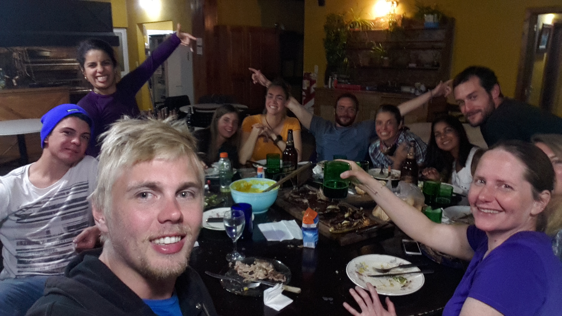 The lamb dinner in hostel in El Chalten. I was the only one who didn't speak Spanish.