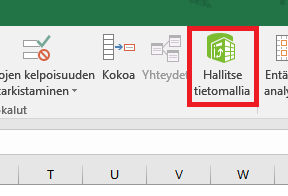 Excel 2016 Hallitse tietomallia