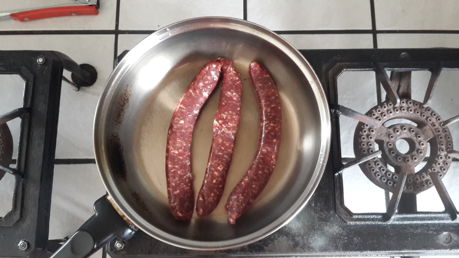 Pletenberg Bay, Ostrich meat sausages. Ostrich meat is fairly common in grocery stores in South Africa.