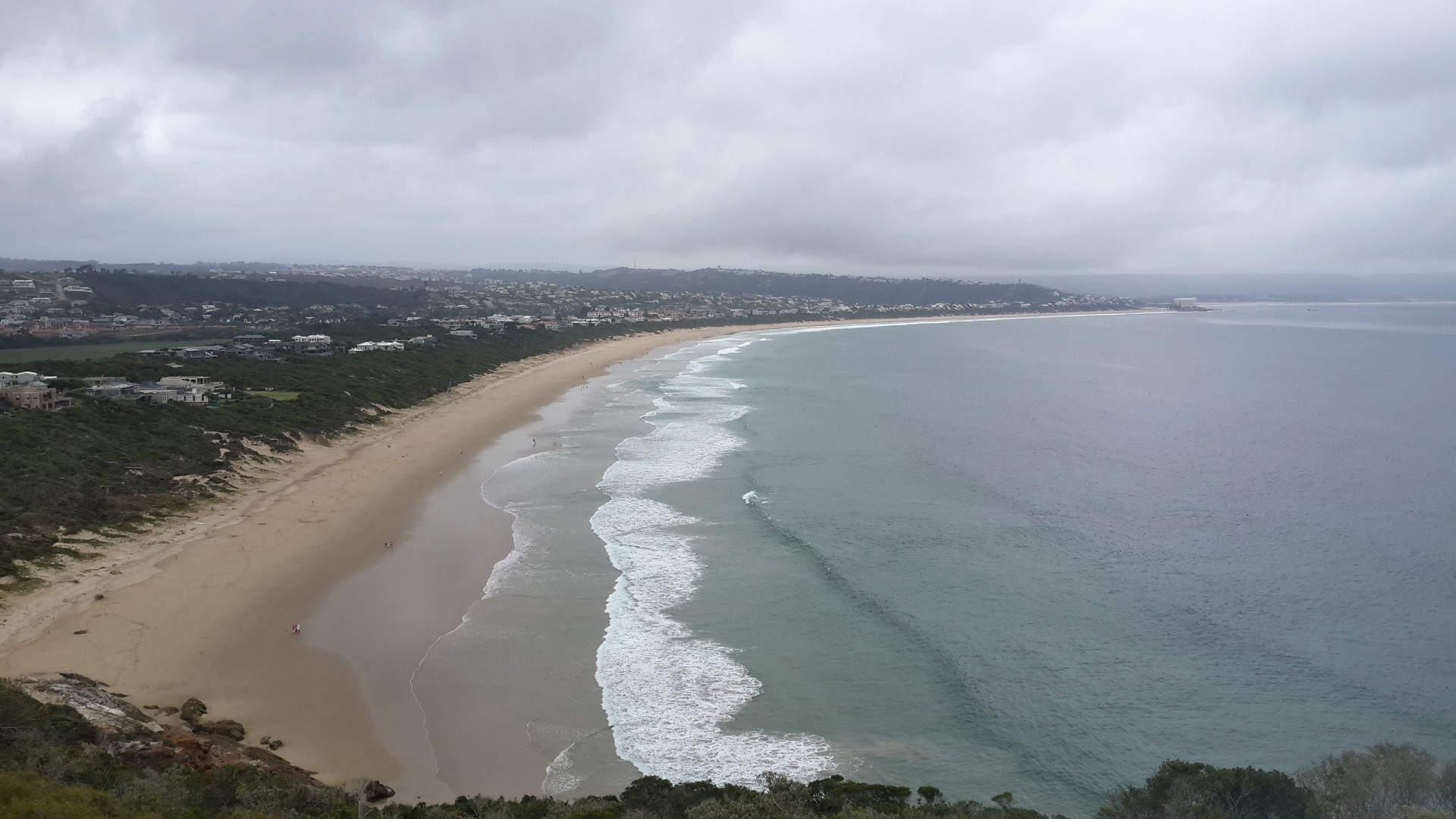 Plettenberg Bay beach from Robberg cape where I did some hiking.